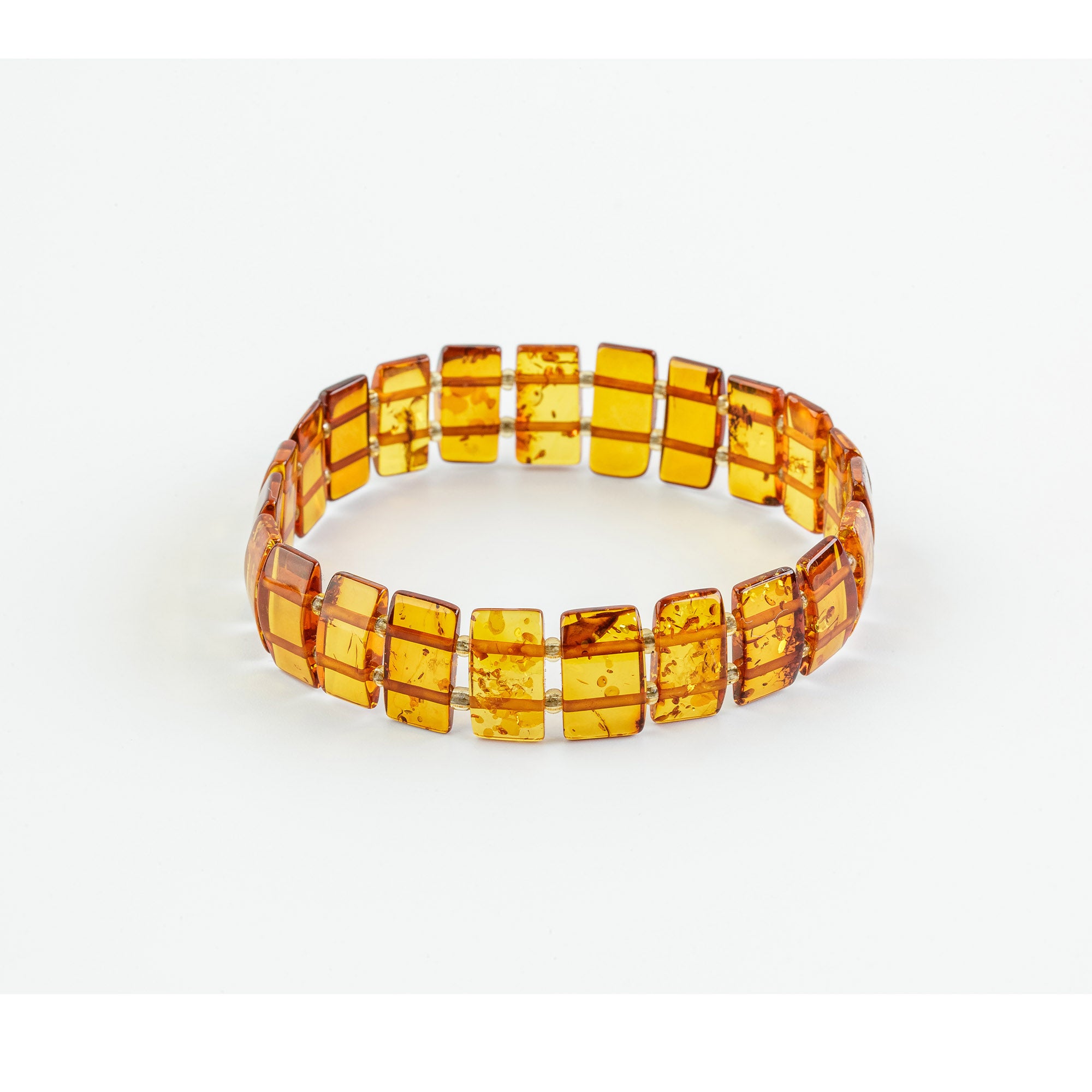 Natural Baltic Amber Polished Bracelet – Cognac