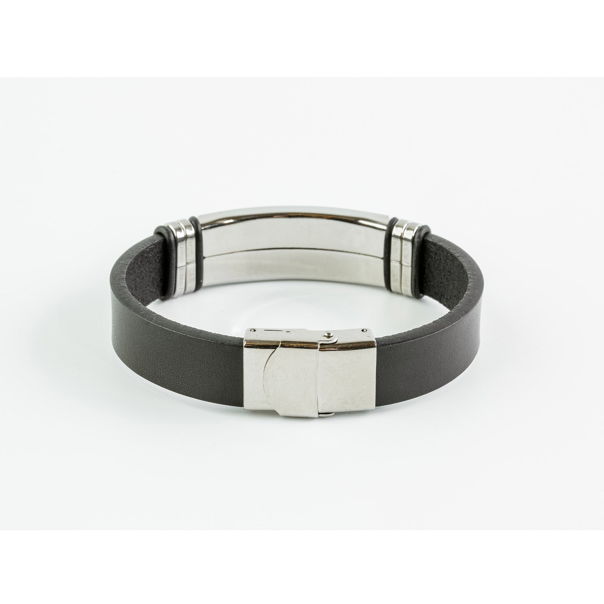 Men’s Natural Baltic Amber Mosaic Leather Bracelet – Mixed Amber