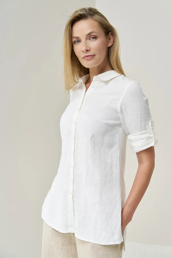 The Kelly Soft Linen Shirt – White