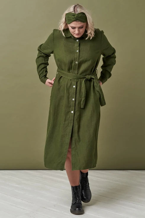 The Nika Linen Shirt Dress