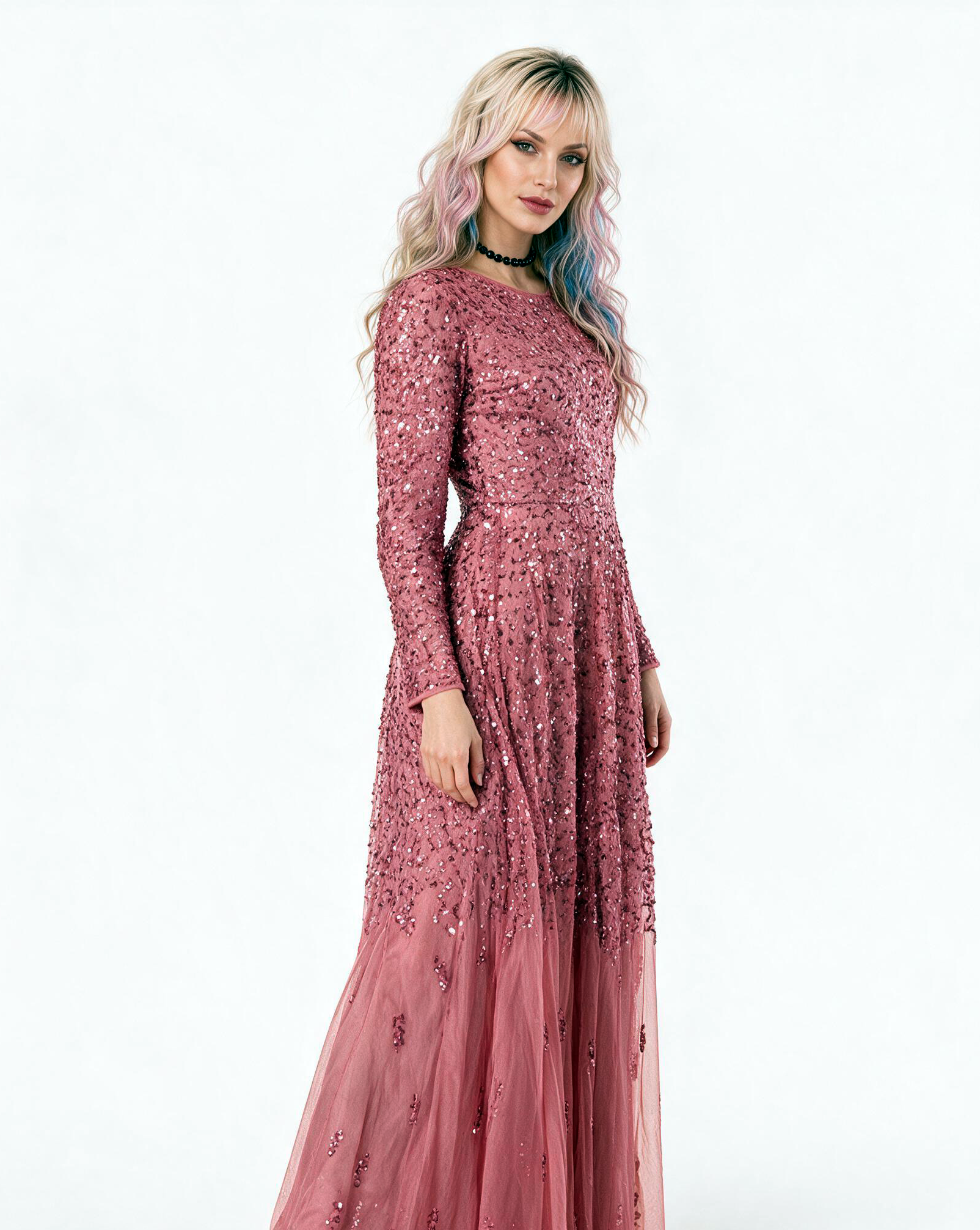 Sila Embellished Maxi Dress – Auburn