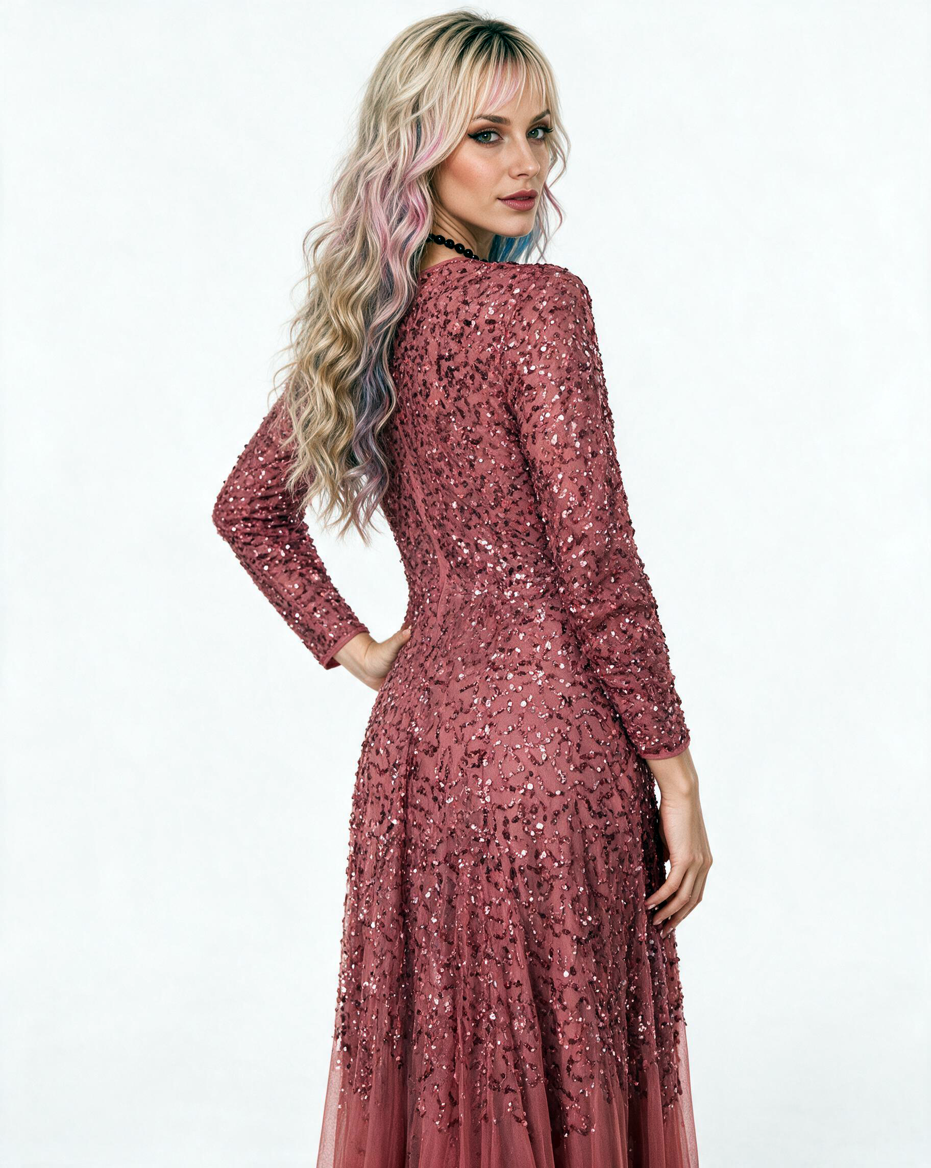 Sila Embellished Maxi Dress – Auburn