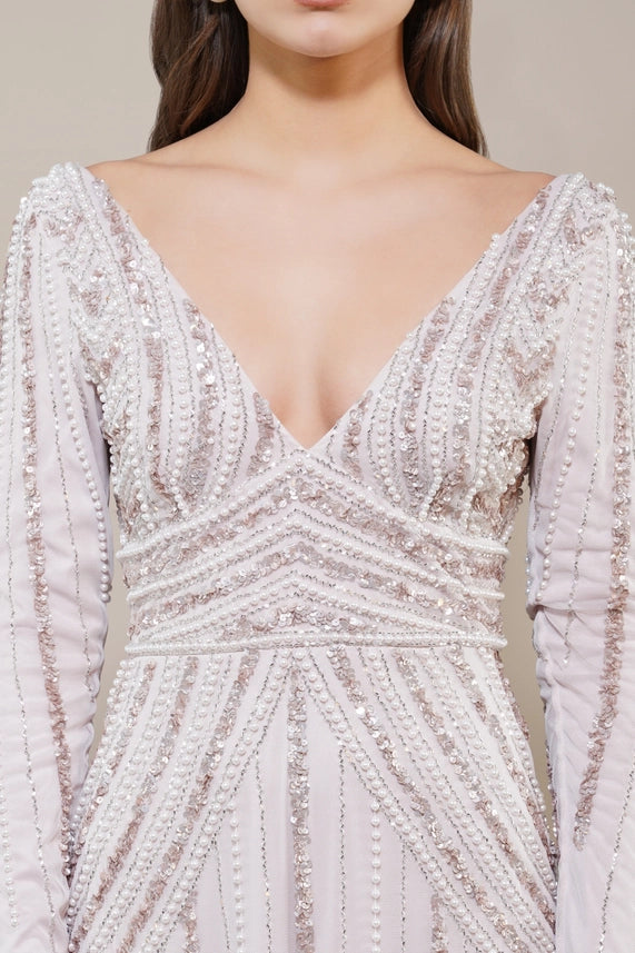 Cordelia Embellished Maxi Dress – Powder Pink