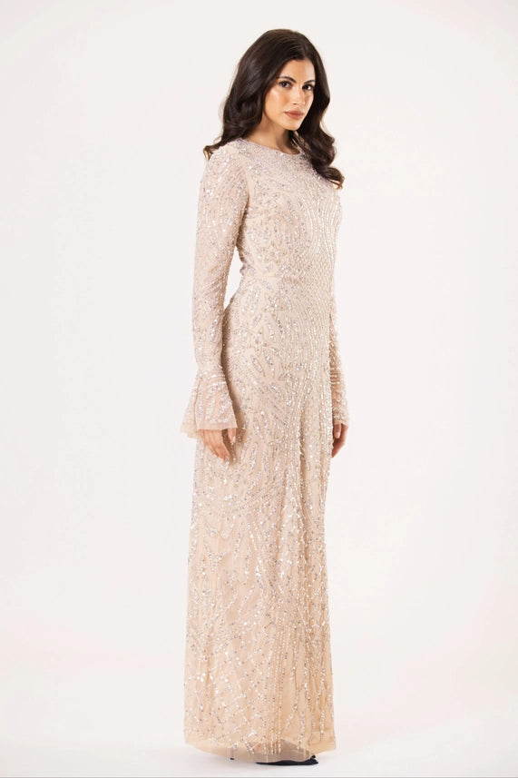Diane Embellished Maxi Dress – Mink