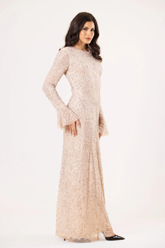 Diane Embellished Maxi Dress – Mink