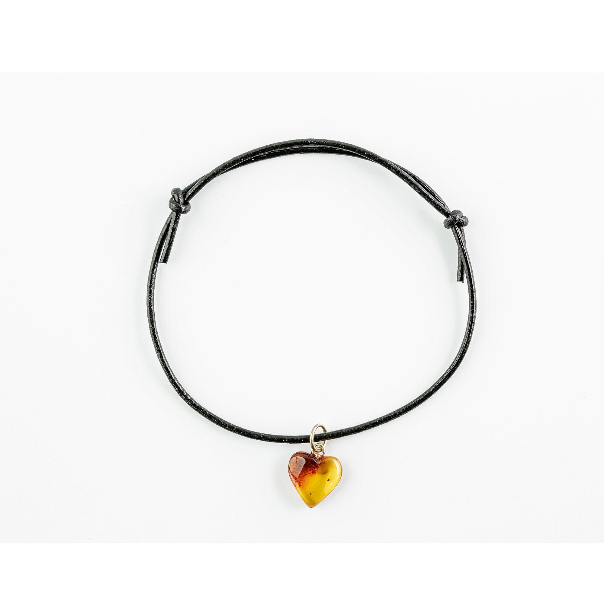 Children’s Natural Baltic Amber Heart Bracelet – Cognac