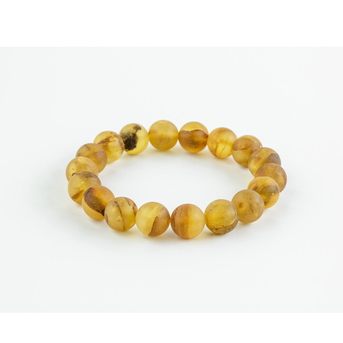 Natural Baltic Amber Raw-Finish Bracelet – Honey