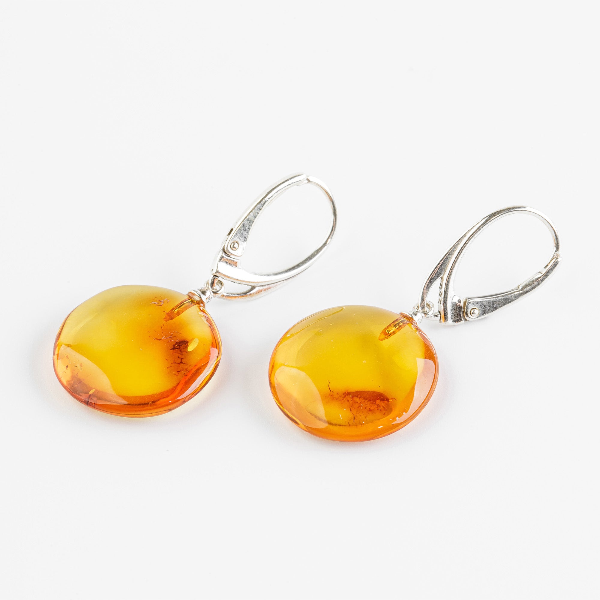 Natural Baltic Amber Honey Earrings