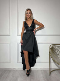 Black formal gown for evening occasions