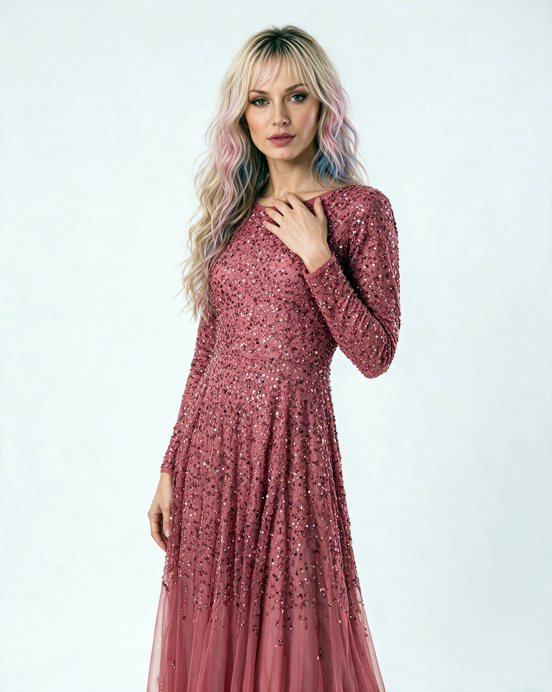 Sila Embellished Maxi Dress – Auburn