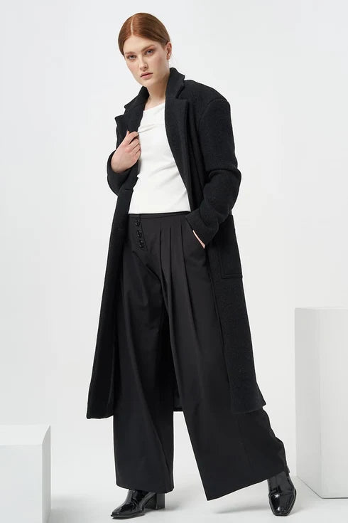 The Polina Wool Coat – Black
