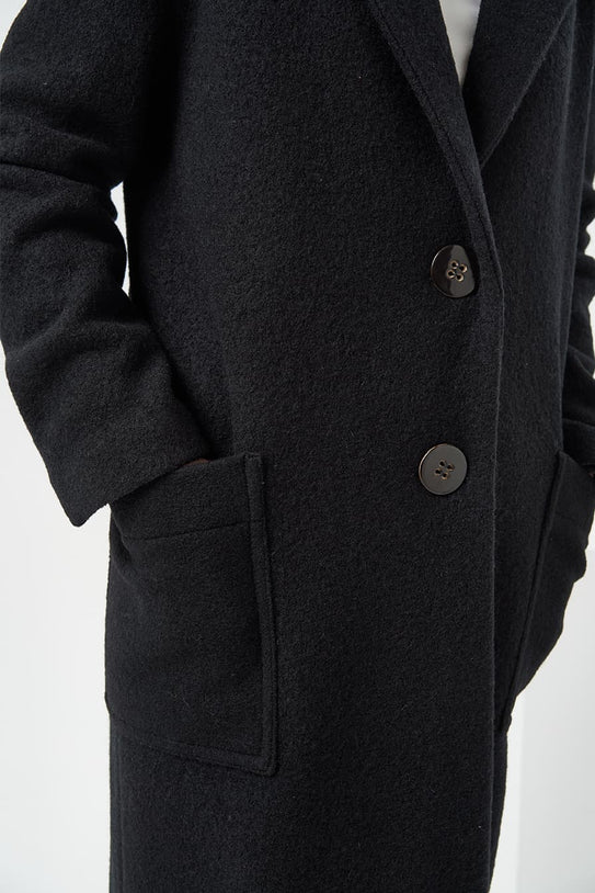 The Polina Wool Coat – Black