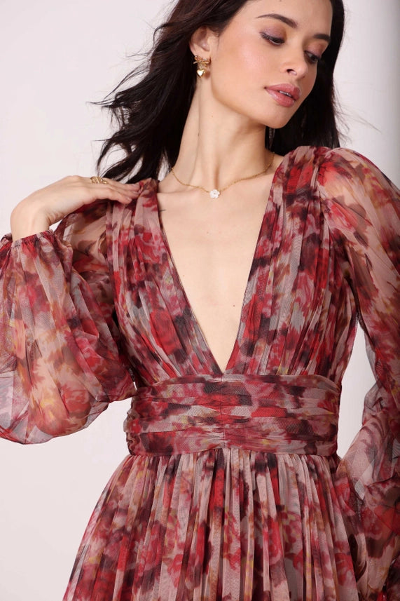 Lydia Rose Floral Maxi Dress – Rose Multi