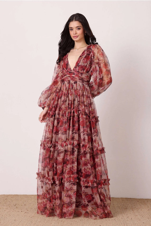 Lydia Rose Floral Maxi Dress – Rose Multi
