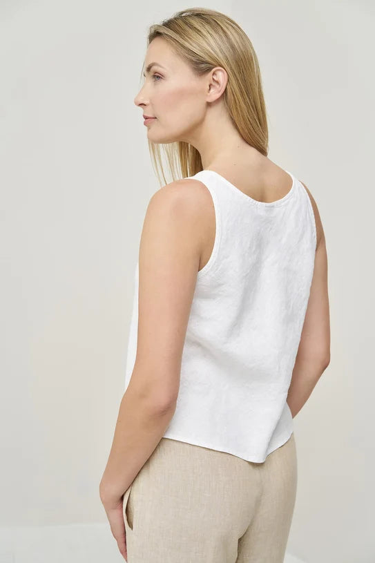 The Kim Cropped Linen Blouse