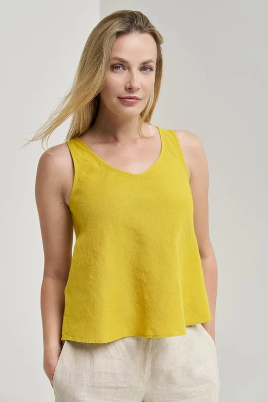 The Kim Cropped Linen Blouse