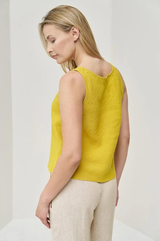 The Kim Cropped Linen Blouse
